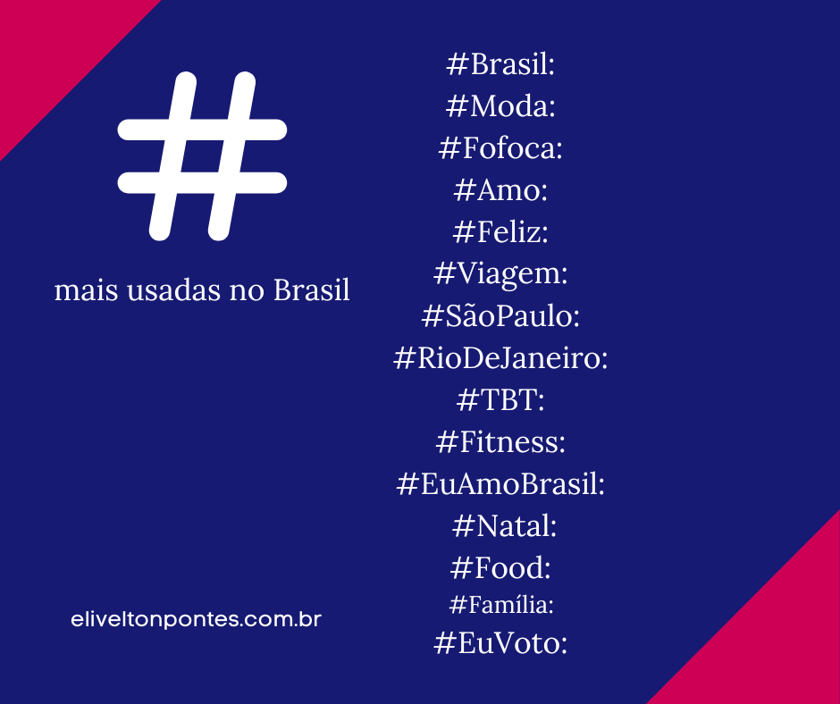 hashtags mais usadas no brasil