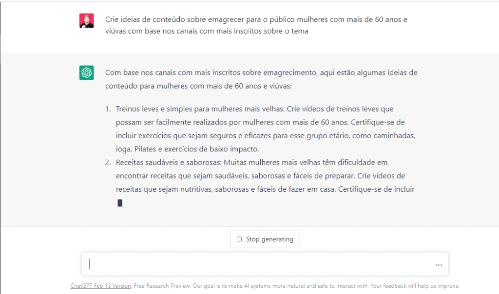 chatgpt para criar ideia de conteúdo para youtube